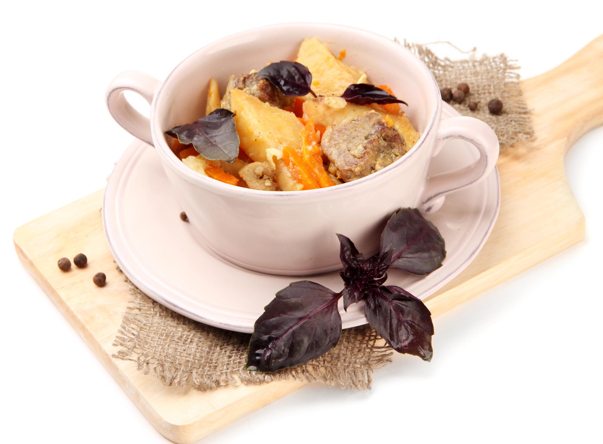 Rustic bowl with seasonal stew